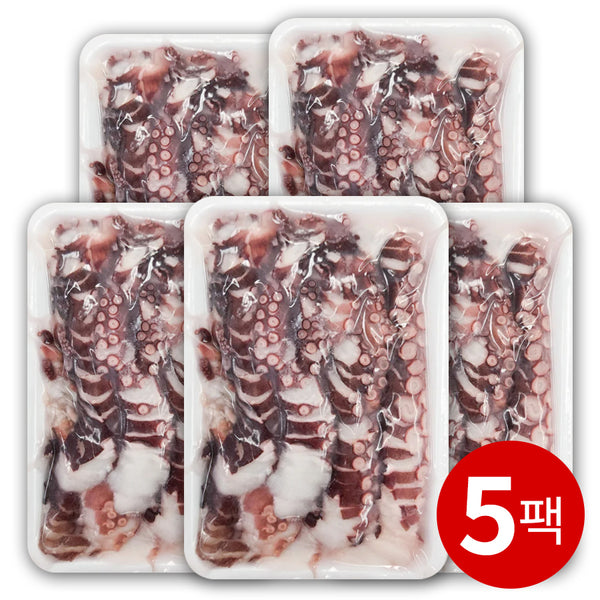 *한정수량* [꽃마Fresh] 통영 자연산 문어 슬라이스 300g x 5팩 </br> 유통기한 : 2026년 10월 21일