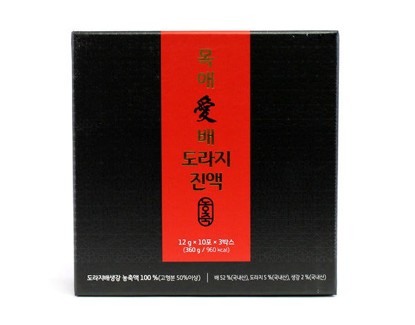 [1+1] 슬로푸드 - 목애(愛) 배도라지 진액 12g x 10스틱 (3박스)  Buy 1 Get 1 FREE