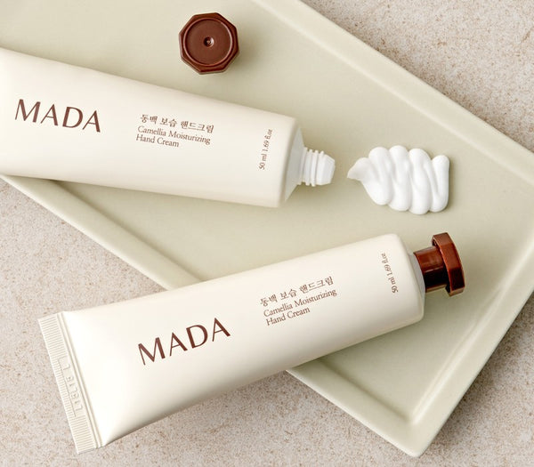 [무료별도배송] MADA - 동백 보습 6종세트 <br/>샴푸 500ml 2개 + 트리트먼트 200ml 1개 + 바디워시 500ml 1개 + 바디로션 500ml 1개 + 핸드크림 50ml 2개 + 틴티드 립밥 2개